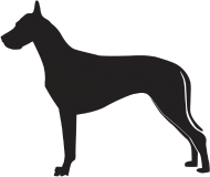 190x160 Great Dane Silhouette Men's Premium Long Sleeve T Shirt Spreadshirt