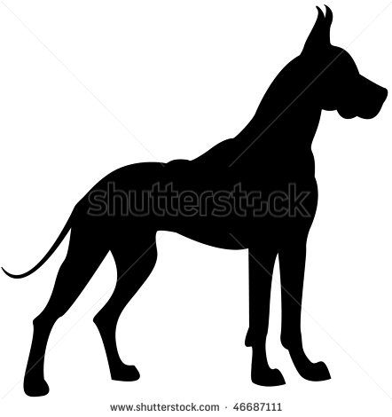 442x470 Great Dane Silhouette Creatvet Silhouettes