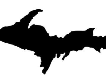 340x270 Michigan Silhouette Vinyl Decal