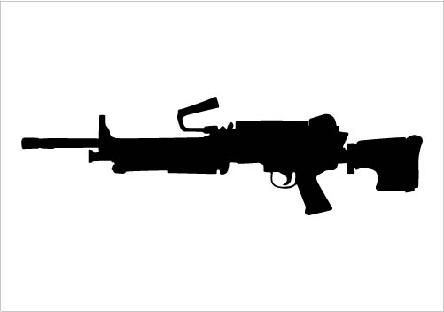 501x352 Assault Rifle Clipart Gun Silhouette 3039416