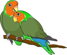 230x190 Love Birds Clip Art Colorful Love Birds Bird Silhouettes