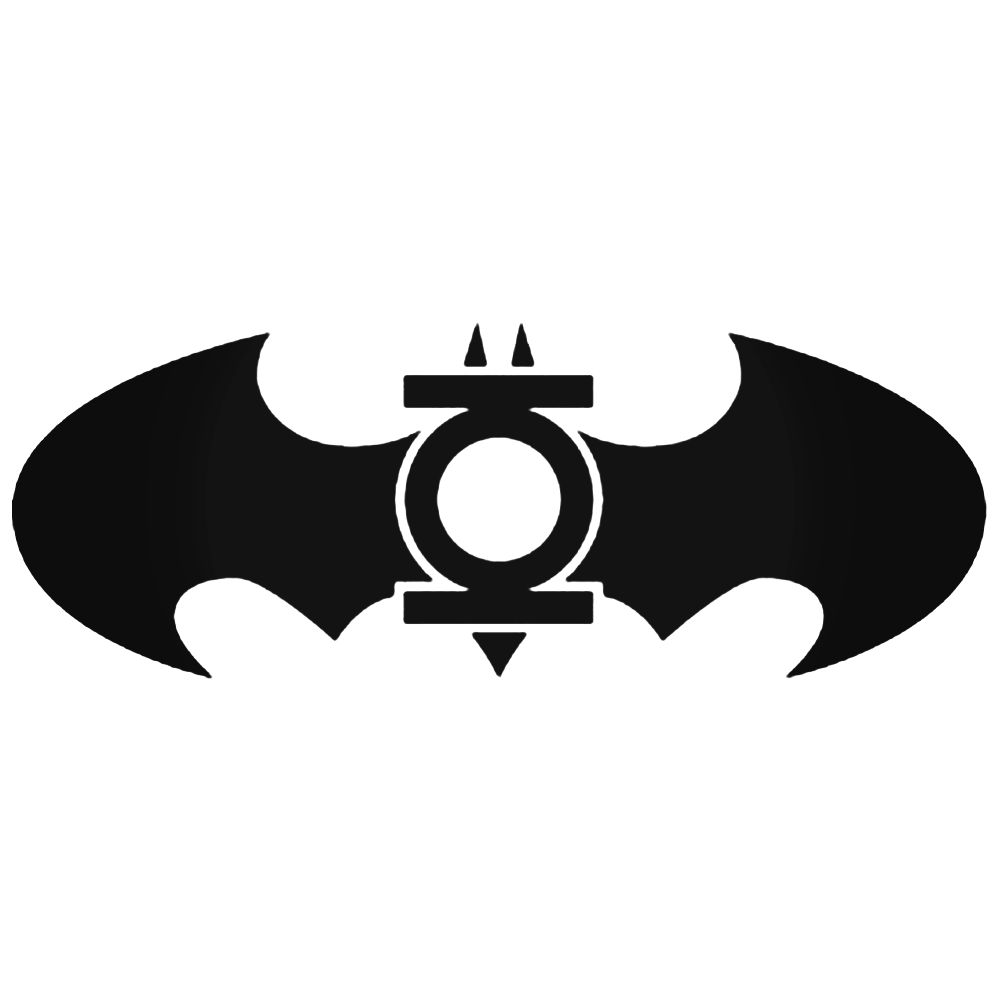 1000x1000 Green Lantern Batman Logo Silhouette Decal