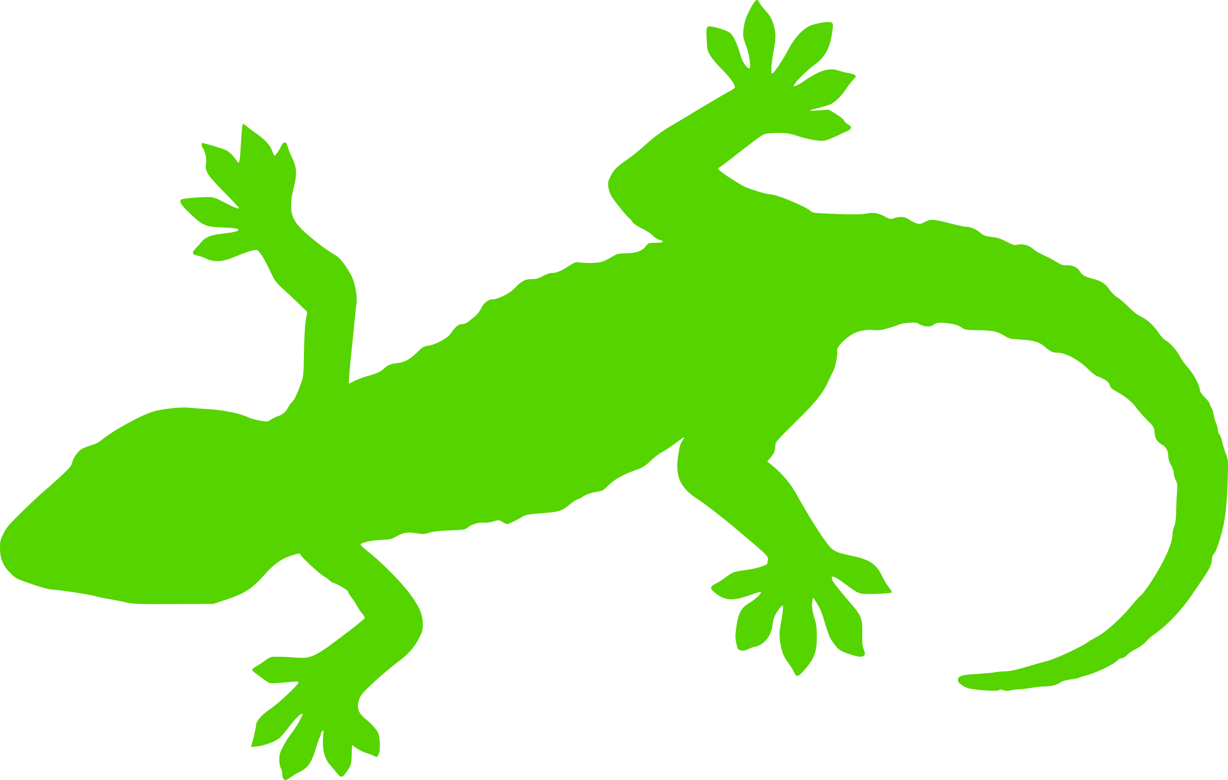 2400x1525 Green Gecko Silhouette Icons Png