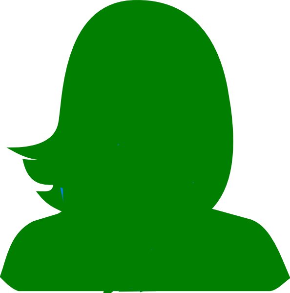 594x600 Green Woman Silhouette Clip Art