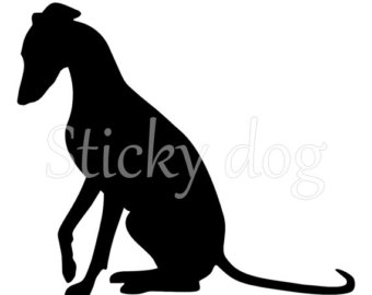 340x270 Siamese Fighting Fish Silhouette Sticker