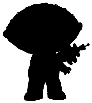 300x337 Stewie Griffin Silhouette By Chiken Poxx