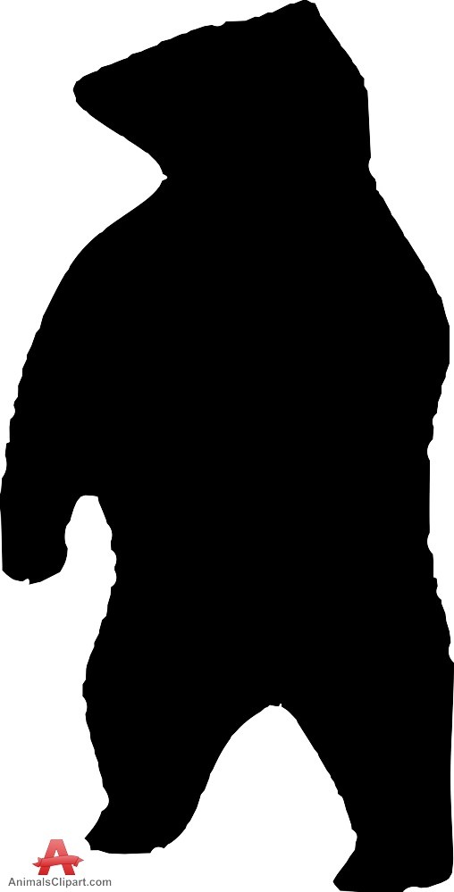 508x999 Standing Bear Silhouette Clip Art