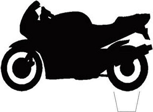 500x367 12 X Novelty Motorbike Silhouette Edible Standup Wafer Paper Cake