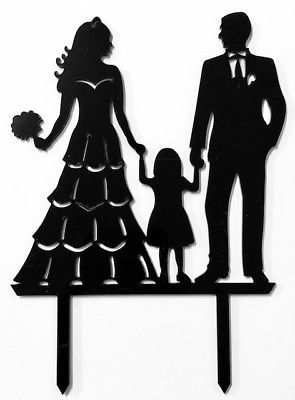 295x400 Family Bride Groom Child Girl Daughter Silhouette Wedding Cake