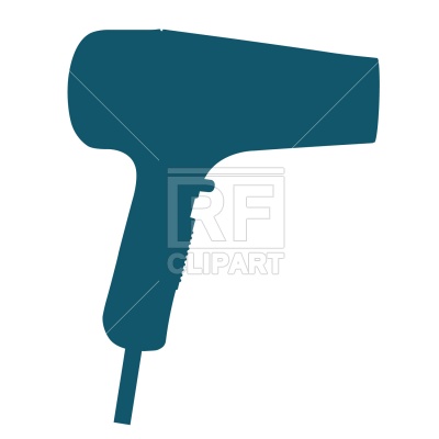 400x400 Hairdryer Silhouette Free Vector Clip Art Image