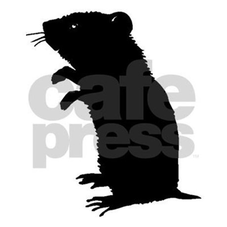 460x460 Gerbil Silhouette Pillow Case By Animalsilhouettesgifts