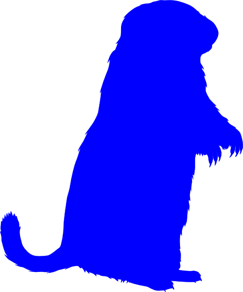 498x597 Blue Groundhog Clip Art