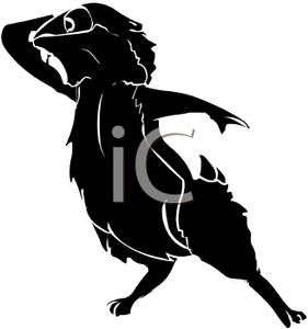 281x300 Clipart Illustration Of A Startled Cartoon Groundhog In Silhouette
