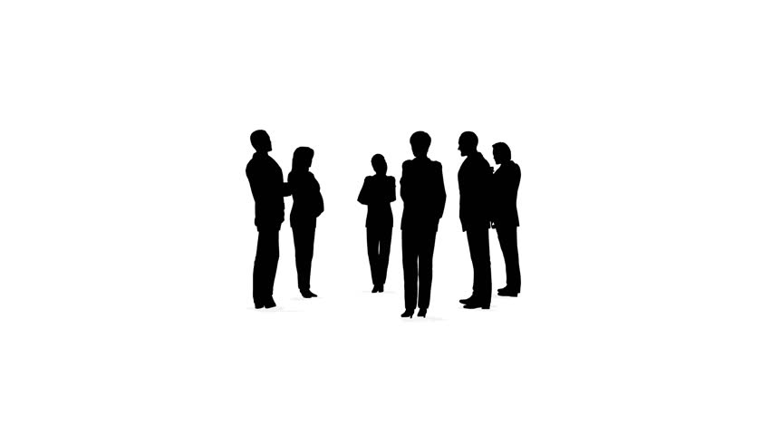 852x480 People Consultation, Zooming, Rotating, Silhouette Stock Footage