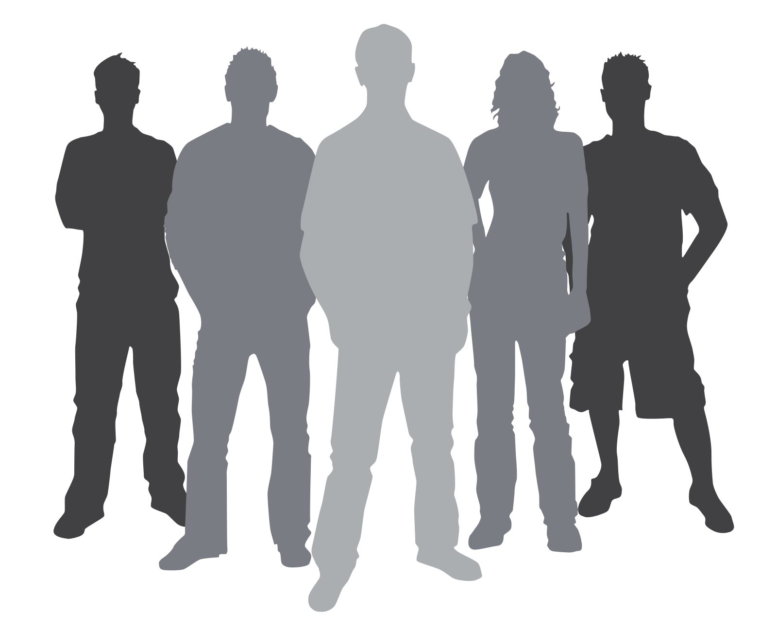 1600x1300 Group People Silhouette Clipart
