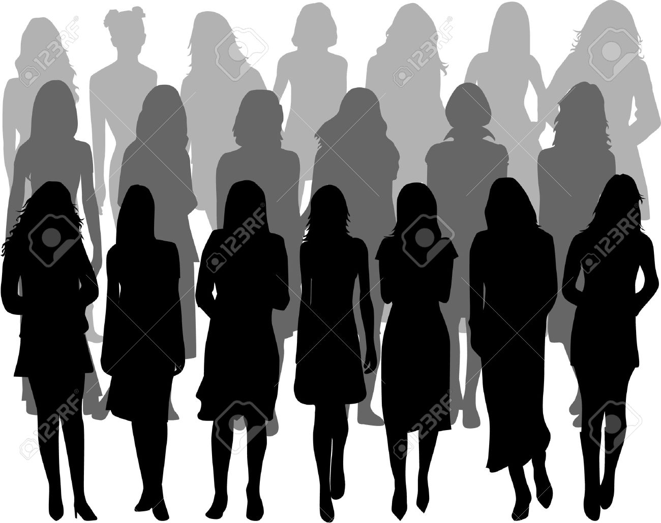 1300x1030 Group Of Women Clipart