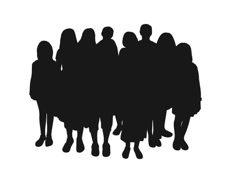 450x358 Black Silhouette Large Group