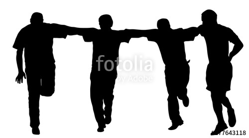 500x278 A Greek Evzone Dancing Group Vector Silhouette Isolated On White