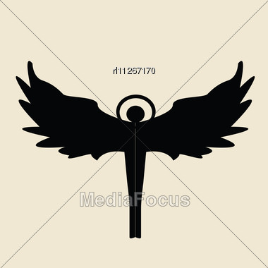 380x380 Stock Photo Angel Silhouette On Beige Background