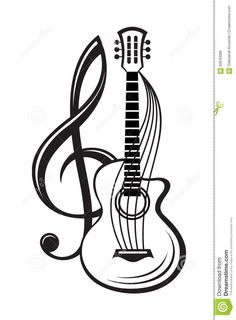 236x320 Acoustic Guitar, Sketch, Drawing, Illustration Painting Ideas