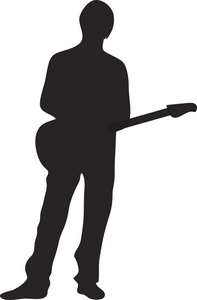 197x300 Guitar Silhouette Clipart