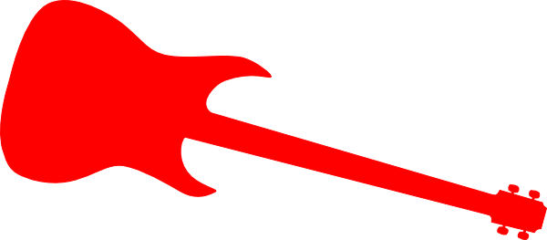 600x263 Red Guitar Silhouette Clip Art