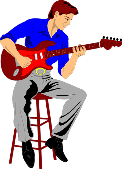 400x553 Guitar Player Clipart