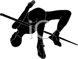300x228 Athlete Silhouette Clipart