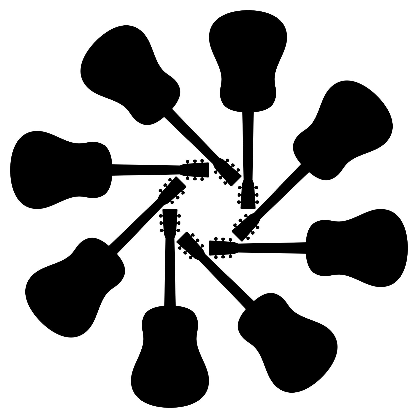 1682x1682 Old Fashioned Guitar Silhouette Design Clipart