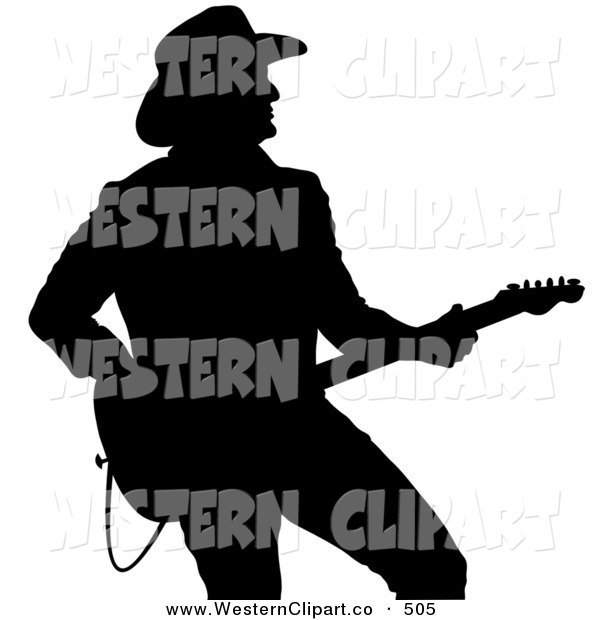 600x620 Vector Western Clip Art Of A Black Silhouette Of A Country Western