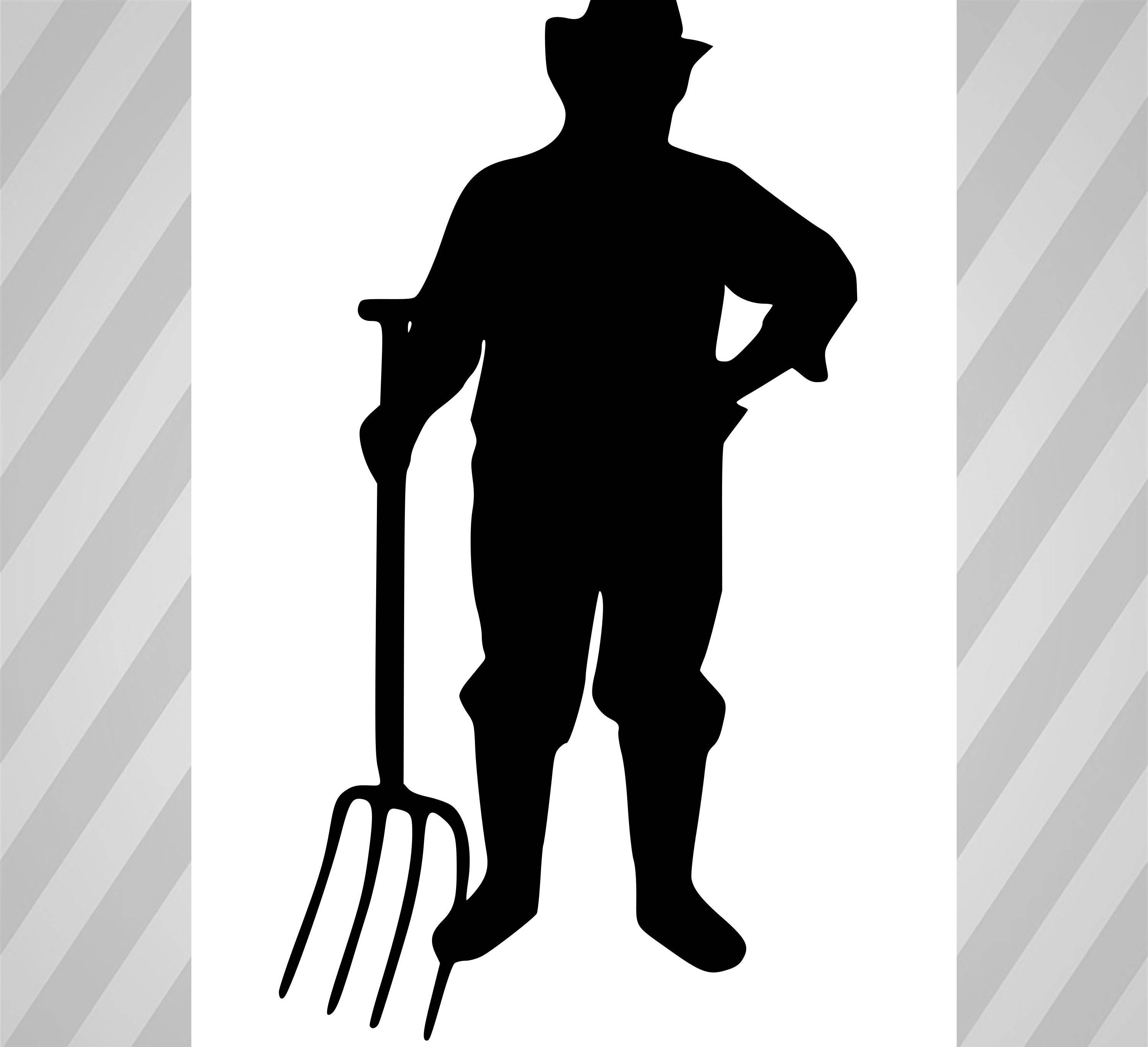 3000x2737 Farmer Silhouette