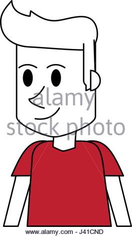 263x470 Half Body Silhouette Guy With T Shirt Stock Vector Art