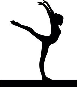 267x300 Gymnast Silhouettes Gymnastics Silhouette Gym Clipart