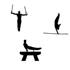 300x300 Gymnastics Silhouette Free Vector
