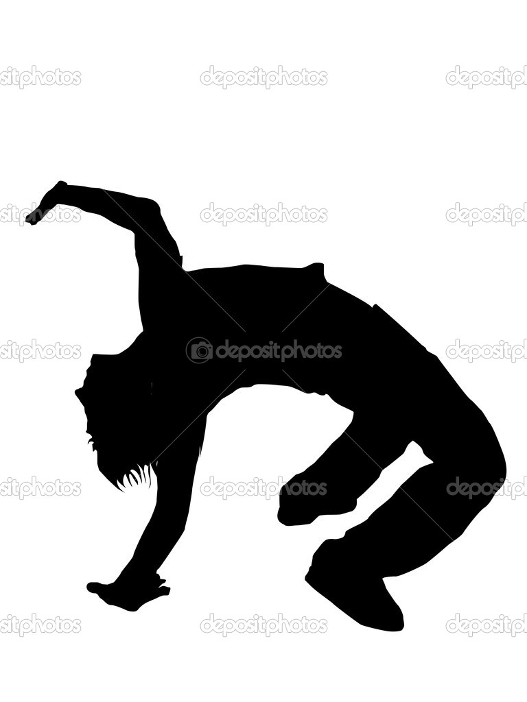 768x1024 Gymnastics Handstand Silhouette
