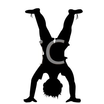 350x350 Silhouette Of A Little Boy Doing A Handstand
