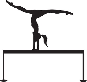 300x282 Girl Gymnastics Clipart Silhouette Clipart Panda