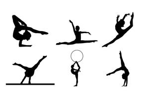 286x200 Gymnastics Silhouette Free Vector Art