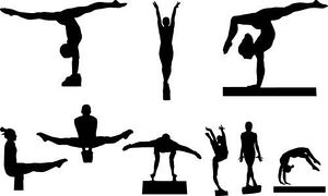 300x180 Gymnastics Silhouettes Transparent Clip Art Library