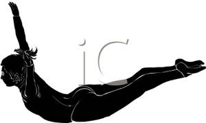 300x179 Black Silhouette Of A Female Gymnast