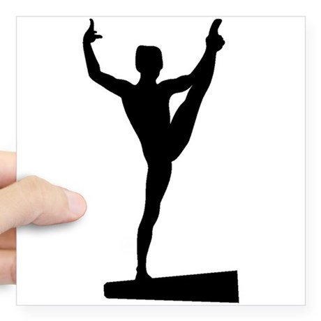 460x460 Gymnast Silhouette Stickers