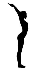 122x235 Gymnast Silhouette Stock Vectors