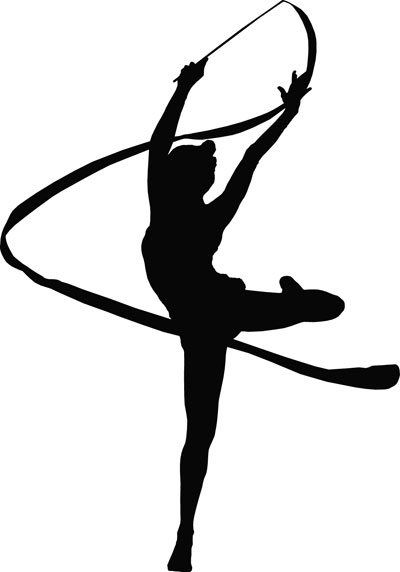400x572 Ribbon Gymnastics Clipart