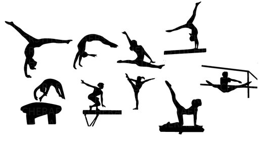 518x281 Clipart Of Gymnastics Extraordinay Gymnastics Silhouette Clip Art