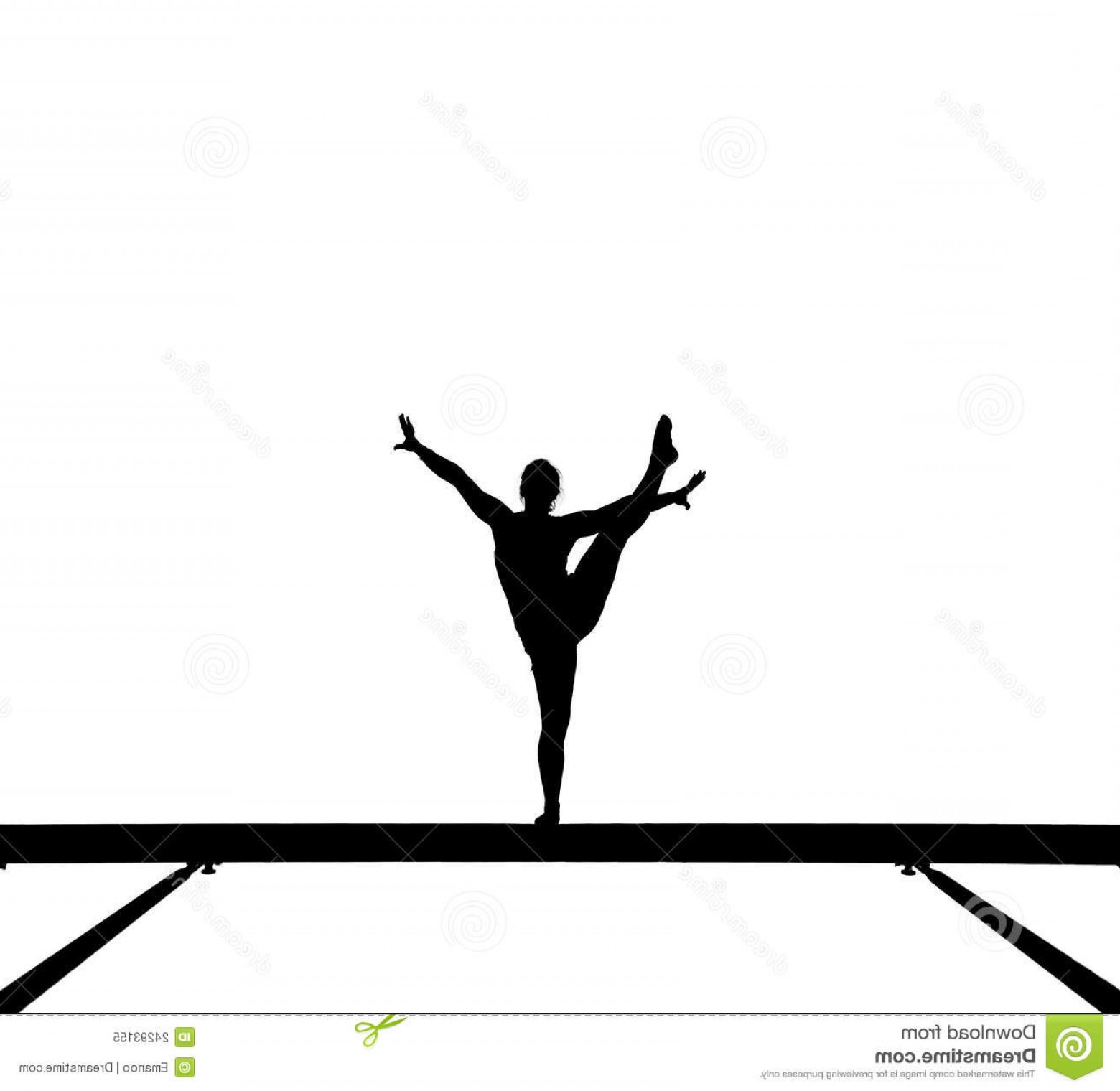1560x1520 Royalty Free Stock Photo Gymnast Balance Beam Gymnastics