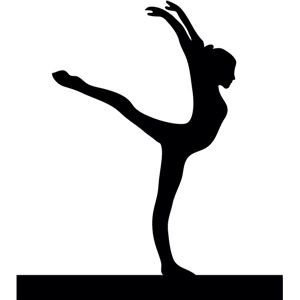 300x300 Balance Beam Gymnast Silhouettes, Silhouette Design And Cricut