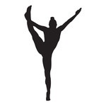 150x150 Silhouette Of Gymnast Vector Image