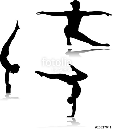 434x500 Gymnastics Silhouettes Vector Stock Image And Royalty Free Vector