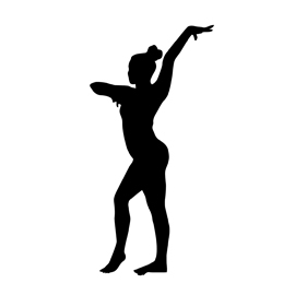 270x270 Gymnast Silhouette Stencil Free Stencil Gallery