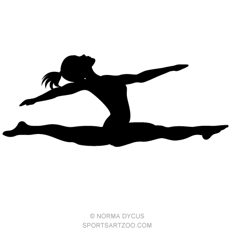 450x450 Gymnast Split Silhouette Gymnast Split, Gymnasts And Gymnastics
